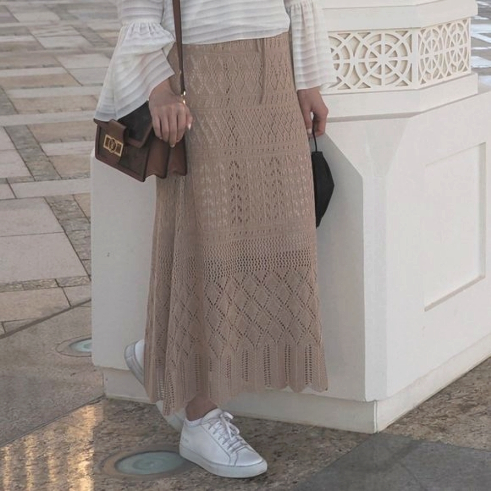 Knit Maxi Pencil Skirt